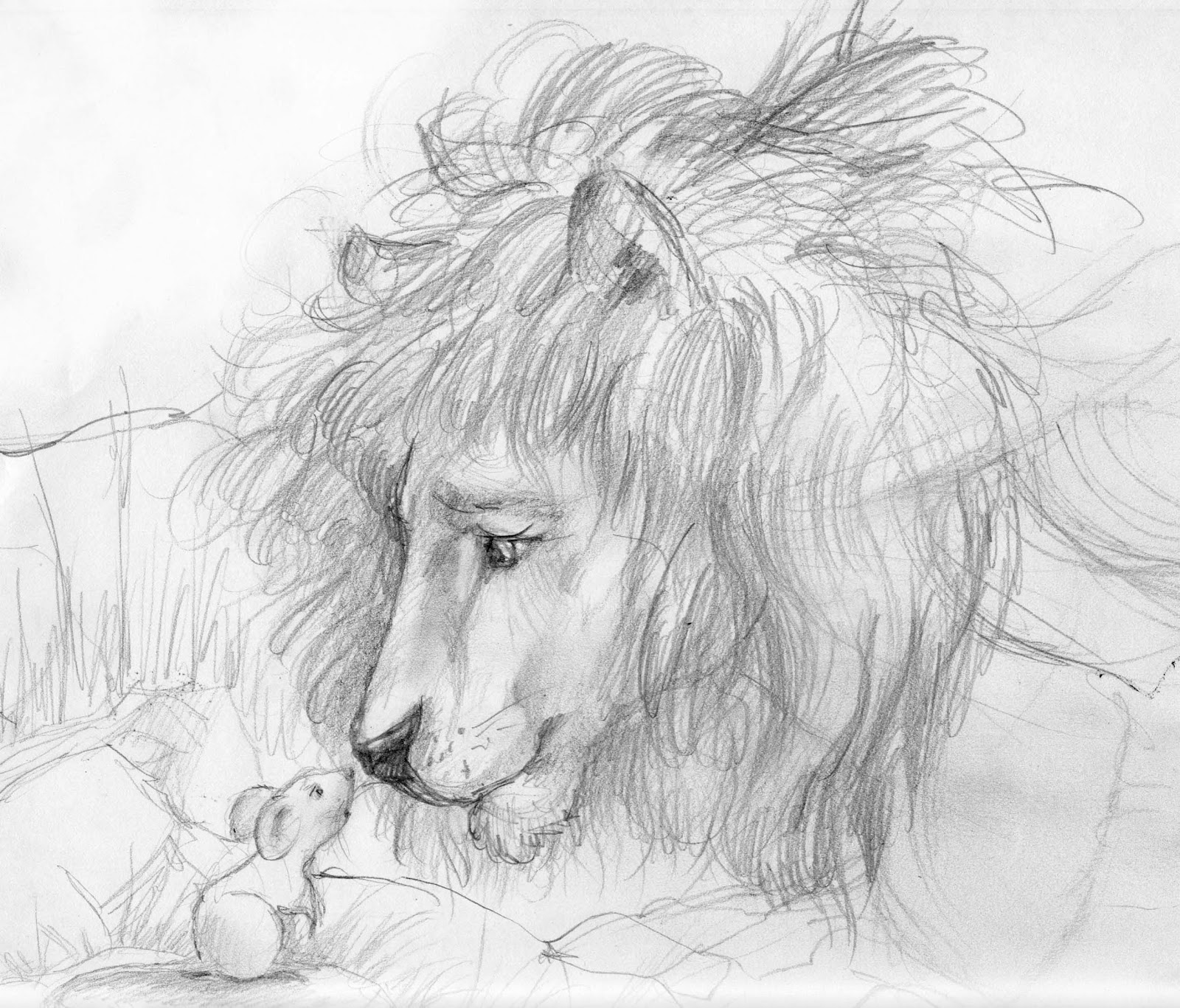 Featured image of post Drawing Lion And Mouse Picture : The lion and the mouse friendly tale vectoral illustration.