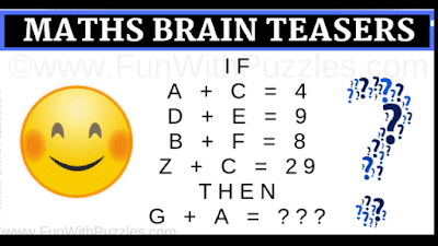 Easy Maths Brain Teasers with Answers to Challenge your Brain - 9