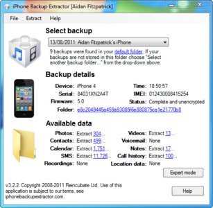 iphone backup extractor virus
