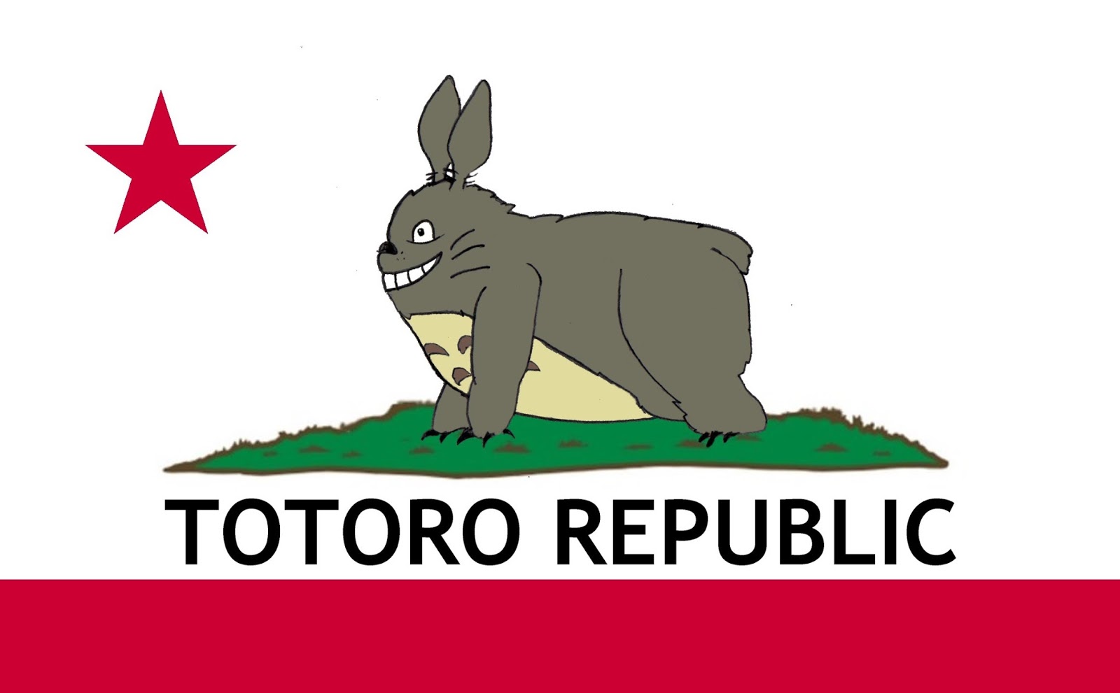 The Voice Of Vexillology Flags Heraldry となり の トトロ カリフォルニア フラグ California Flag With The Totoro