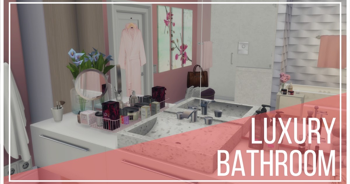 Sims 4 Luxury Bathroom II (Download + CC Creators List) Dinha