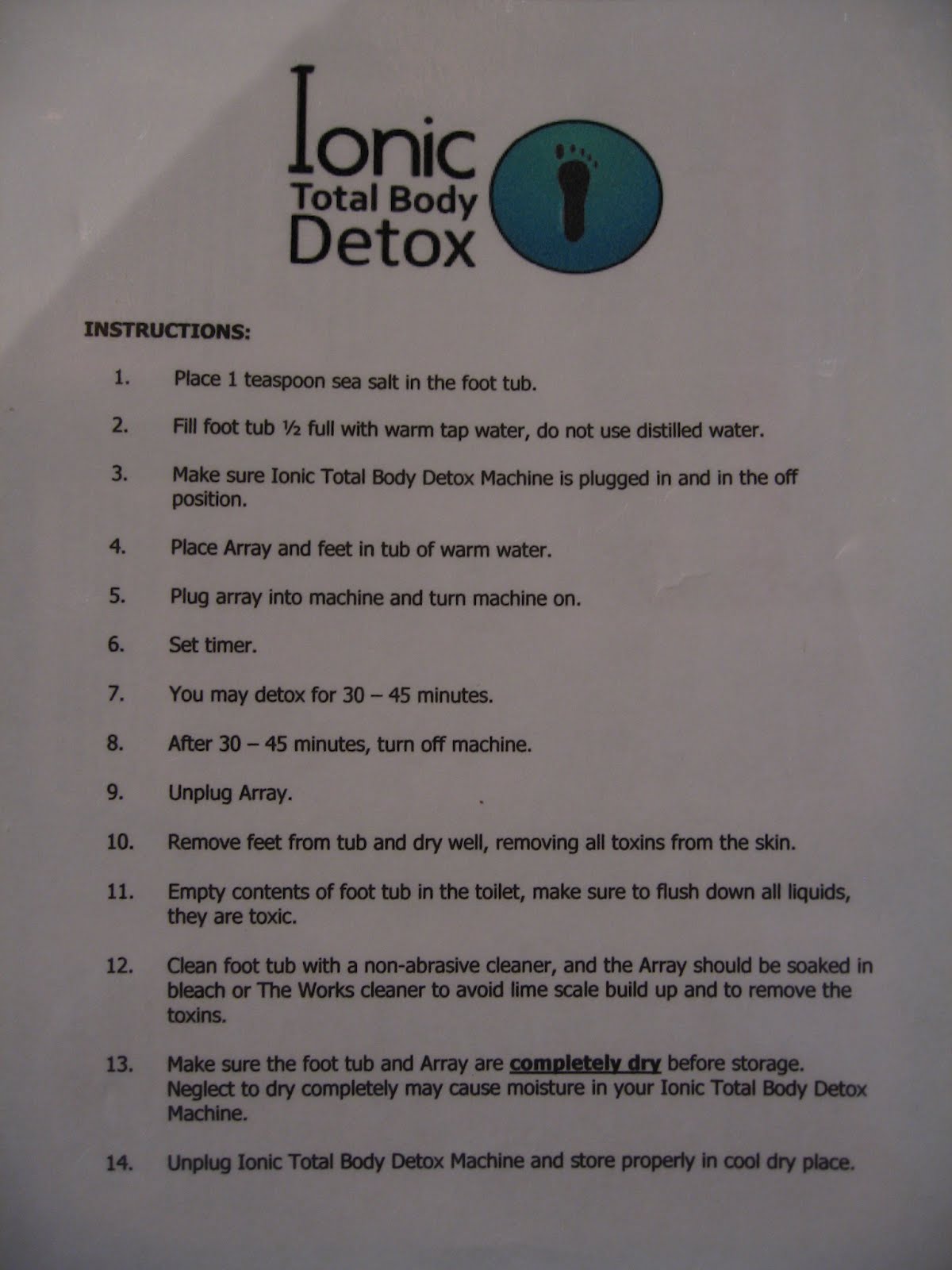 Systemic Candida Ionic Detox Foot Bath