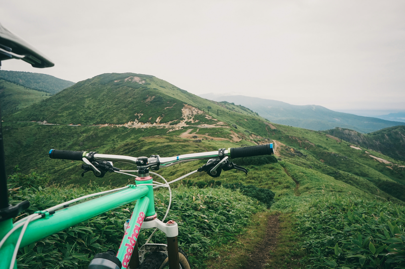 blue mountain bike bars