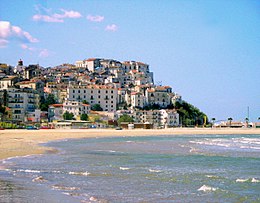 The beach at Roci Garganico is famed for  its soft sand and shallow waters