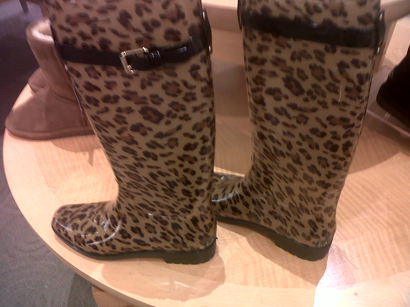 cheetah rain boots