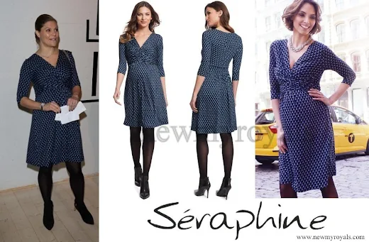 Crown Princess Victoria wore Seraphine Bubble Print Maternity Dress