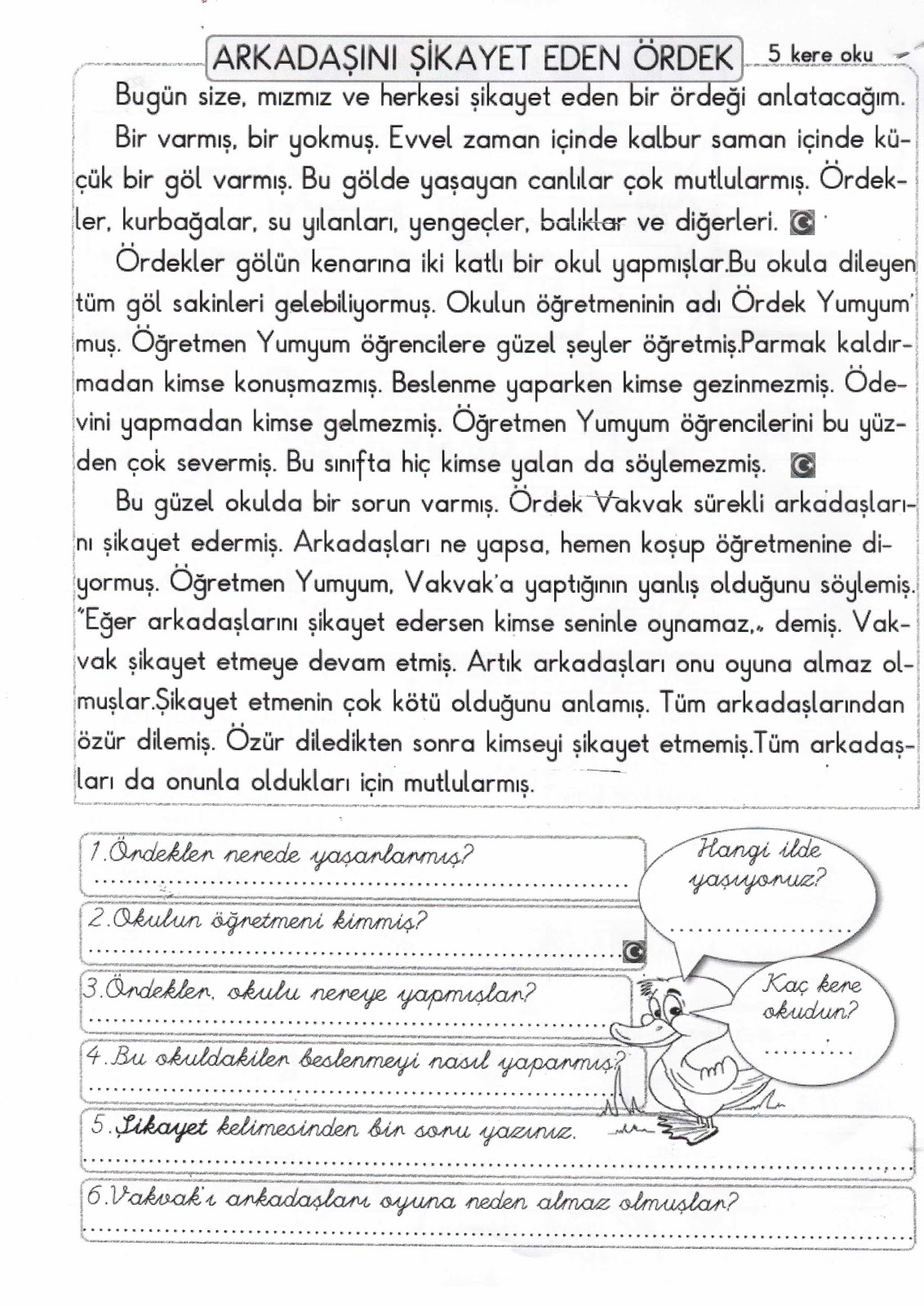 BURDUR BAHÇELİEVLER İLKOKULU 4/F SINIFI &ÇALIŞKAN DÖRTLER: 01-02-2013