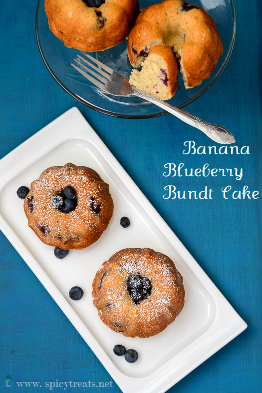 Banana Blueberry Bundt Cake
