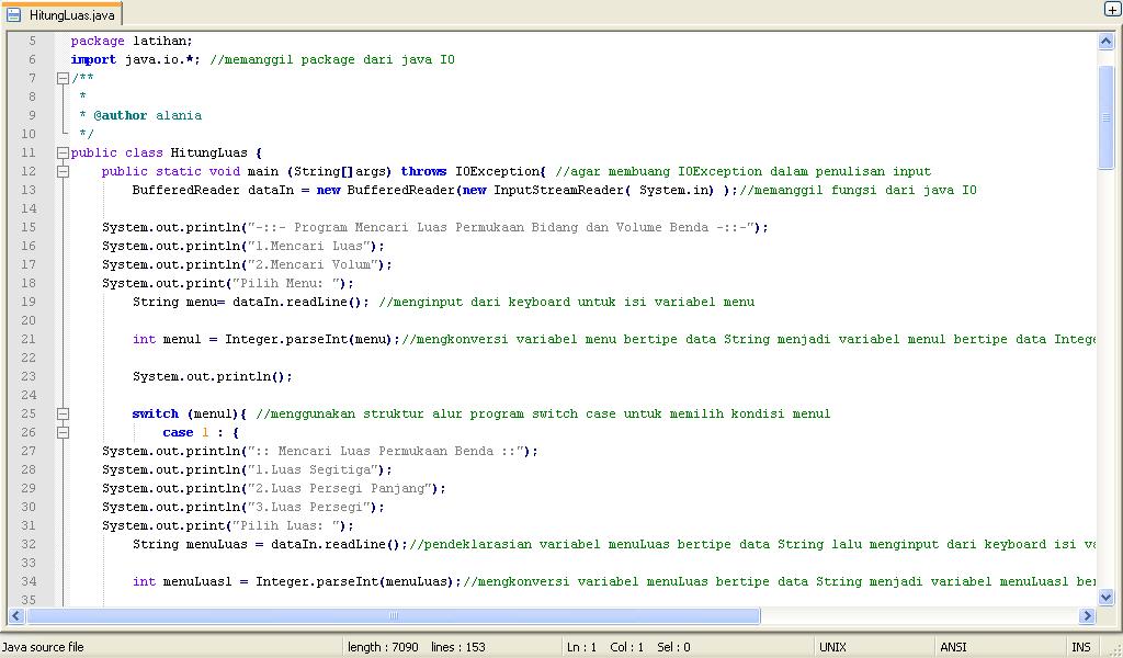 ahlan's blog: Contoh Program Java Sederhana (TUGAS)
