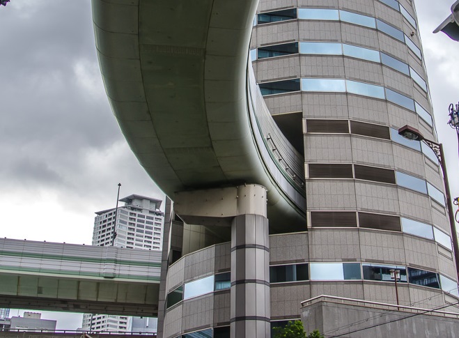 Gate Tower Building, Japan - Notable For A highway That Passes Through The Building