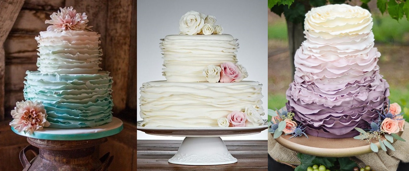 Ruffle cake Como fazer babados de pasta americana? Amando Cozinhar