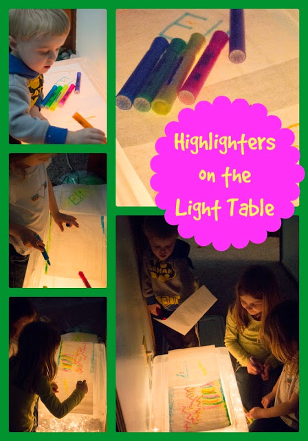 Highlighter Drawing on the Light Table