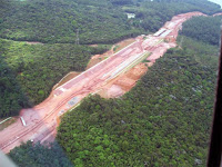 Foto mostra desmatamento para a construção do rodoanel