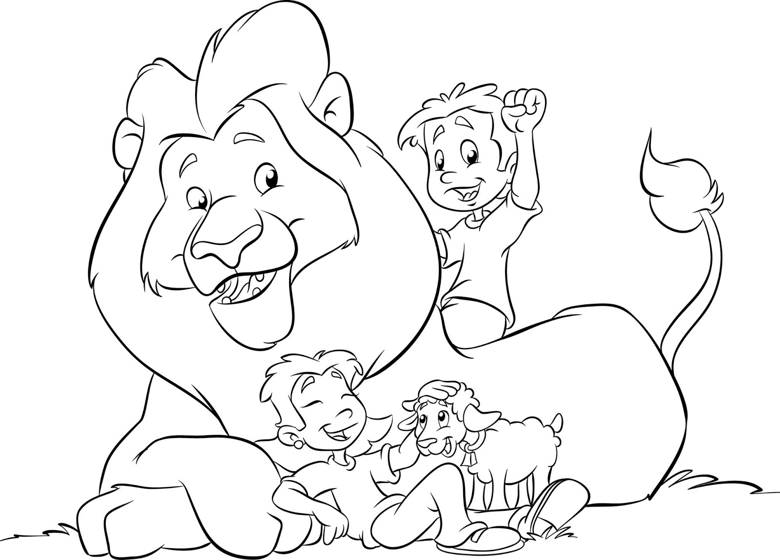 HWFD - Lion and Lamb Coloring Pages For Desktop | HD Wallapapers Free