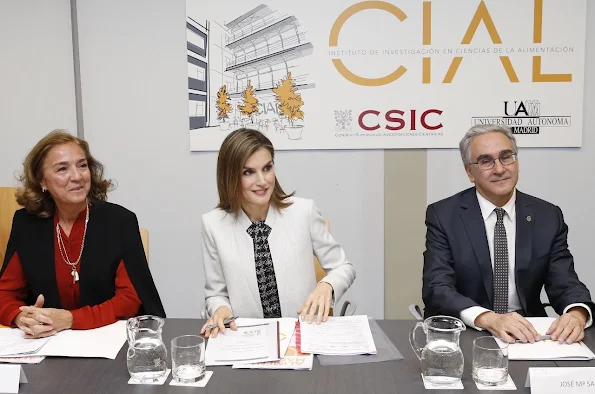 Queen Letizia of Spain visited the Research Institute of Food Science at the Autonoma University