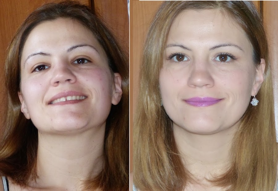 con/sin maquillaje