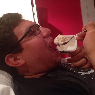 Jesse eating Fruche