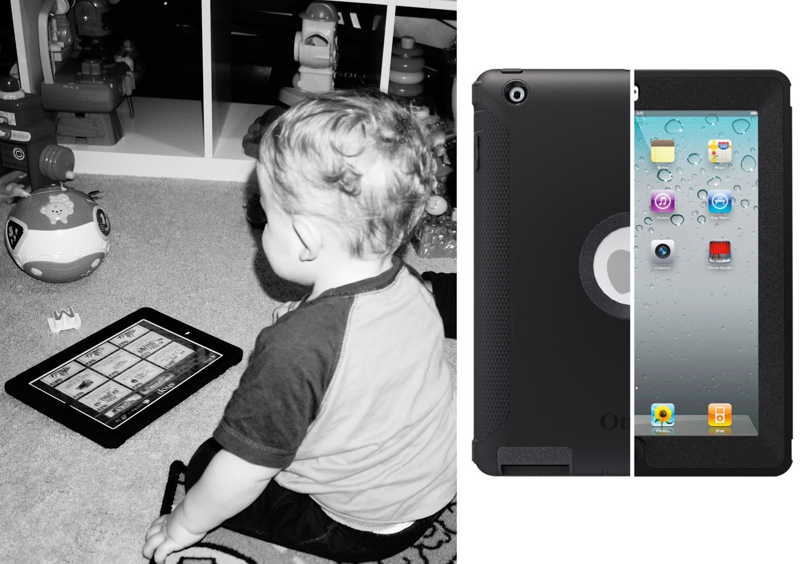 Toddler Must Haves - IPad Otterbox cover is a must-have so kids don't destroy the iPad.