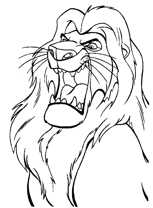 Coloring picture of Mufasa Child Coloring