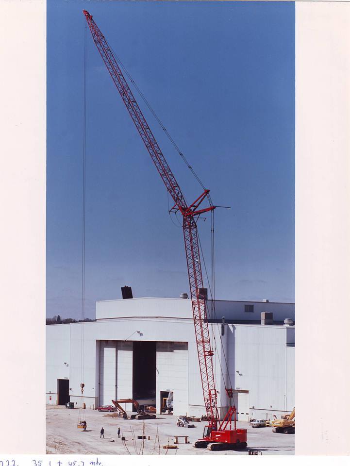 Industrial History Cranes with a Luffer Jib