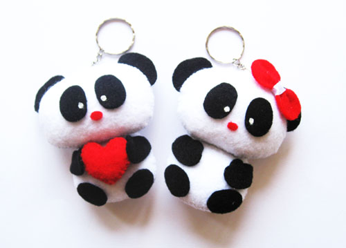 Craft Gantungan Kunci Sweet Couple  Panda  Amelia Ange Crafts