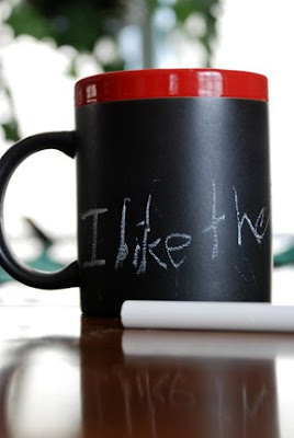 chalkboard coffee mug