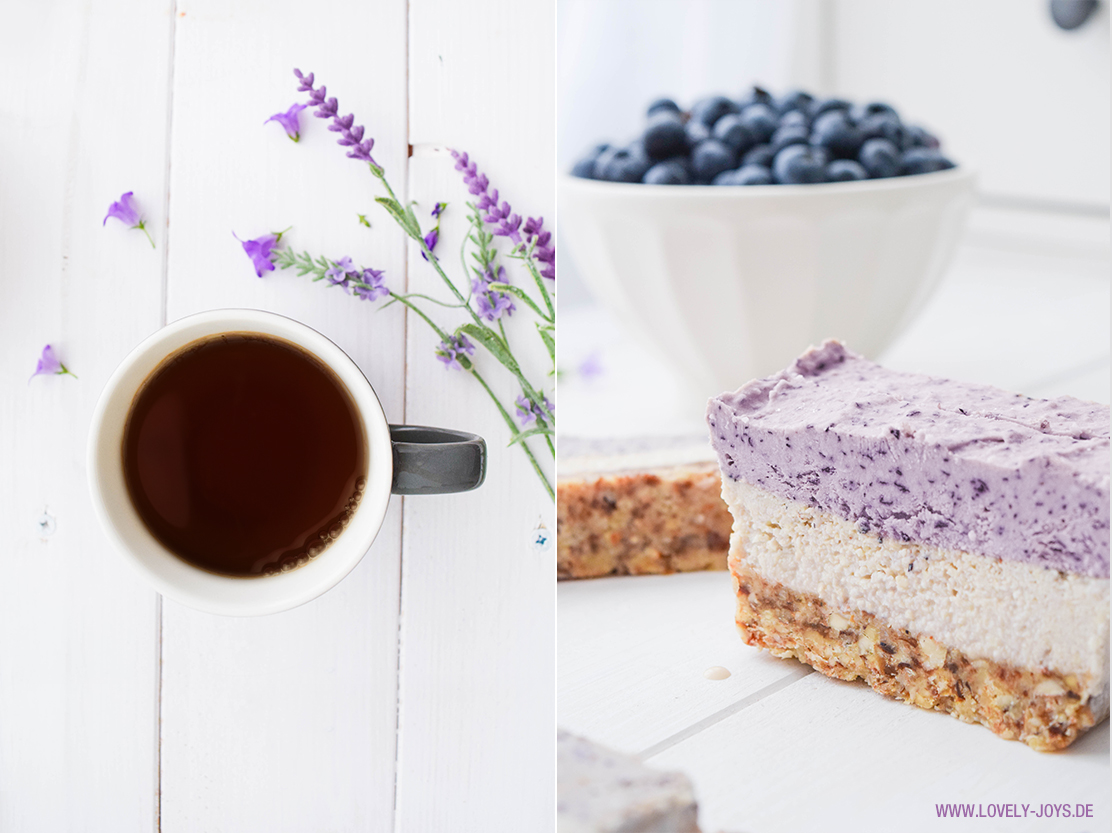Blaubeeren Mandeln Kokosöl Kuchen Rezept ohne Backen glutenfrei vegan no bake Blaubeeren Mandeln Kokosöl Kuchen Rezept ohne Backen glutenfrei vegan no bake