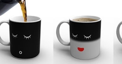 Tasse magique et mug qui change de couleur avec la chaleur