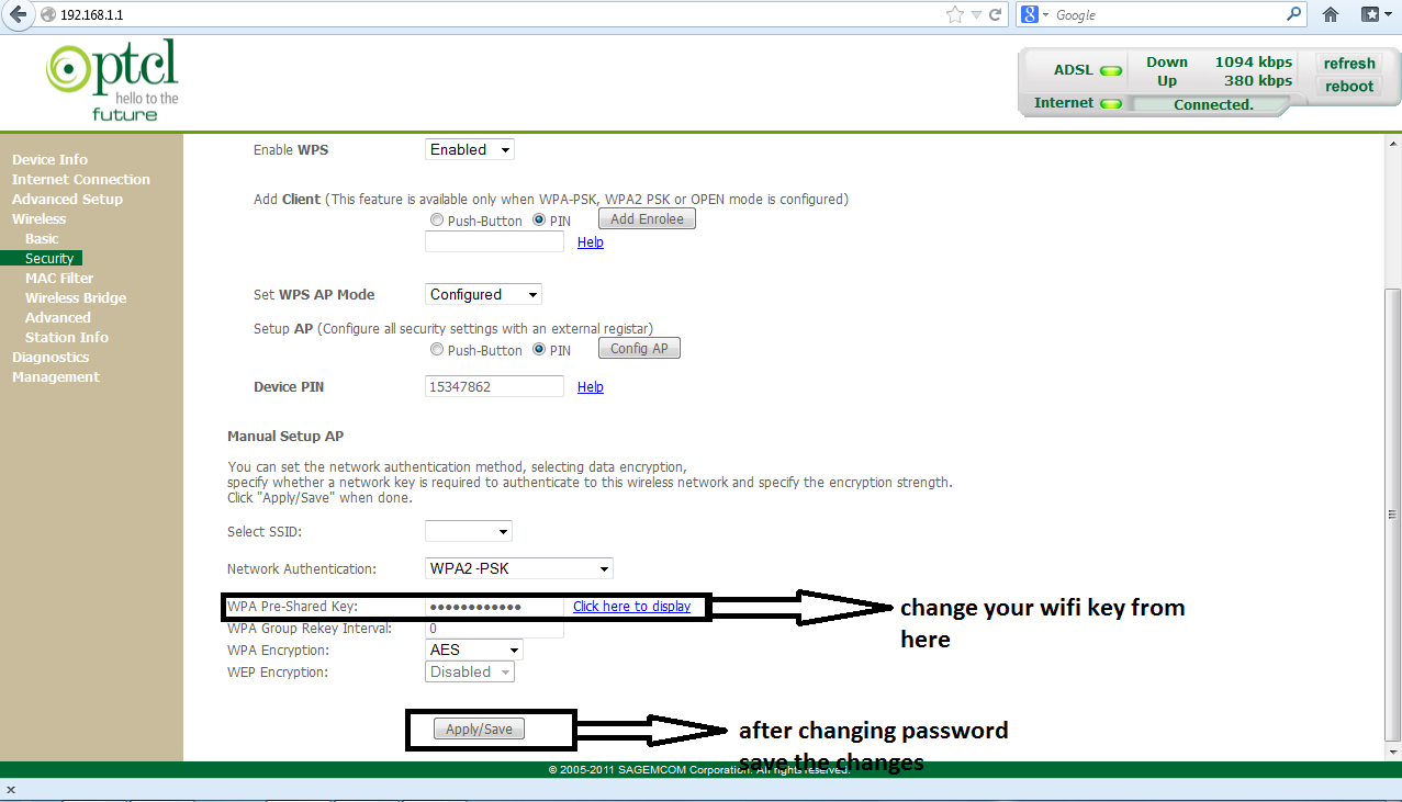 SoftwaresMart How to change the Password of your PTCL wifi router