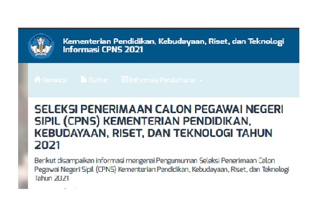 Masalah dan Solusi Pendaftaran CPNS Kemendikbudristek 2021