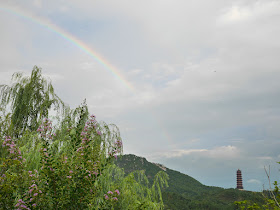 Zhenxing Tower (振兴塔) and a rainbow