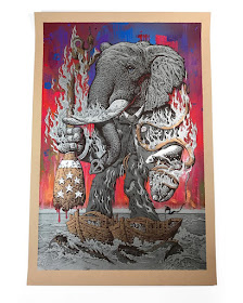 The Aftermath Hand Painted Variant Screen Print by Mike Sutfin x The VACVVM