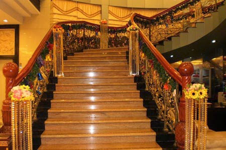 The stairs of Golden Bay Restaurant