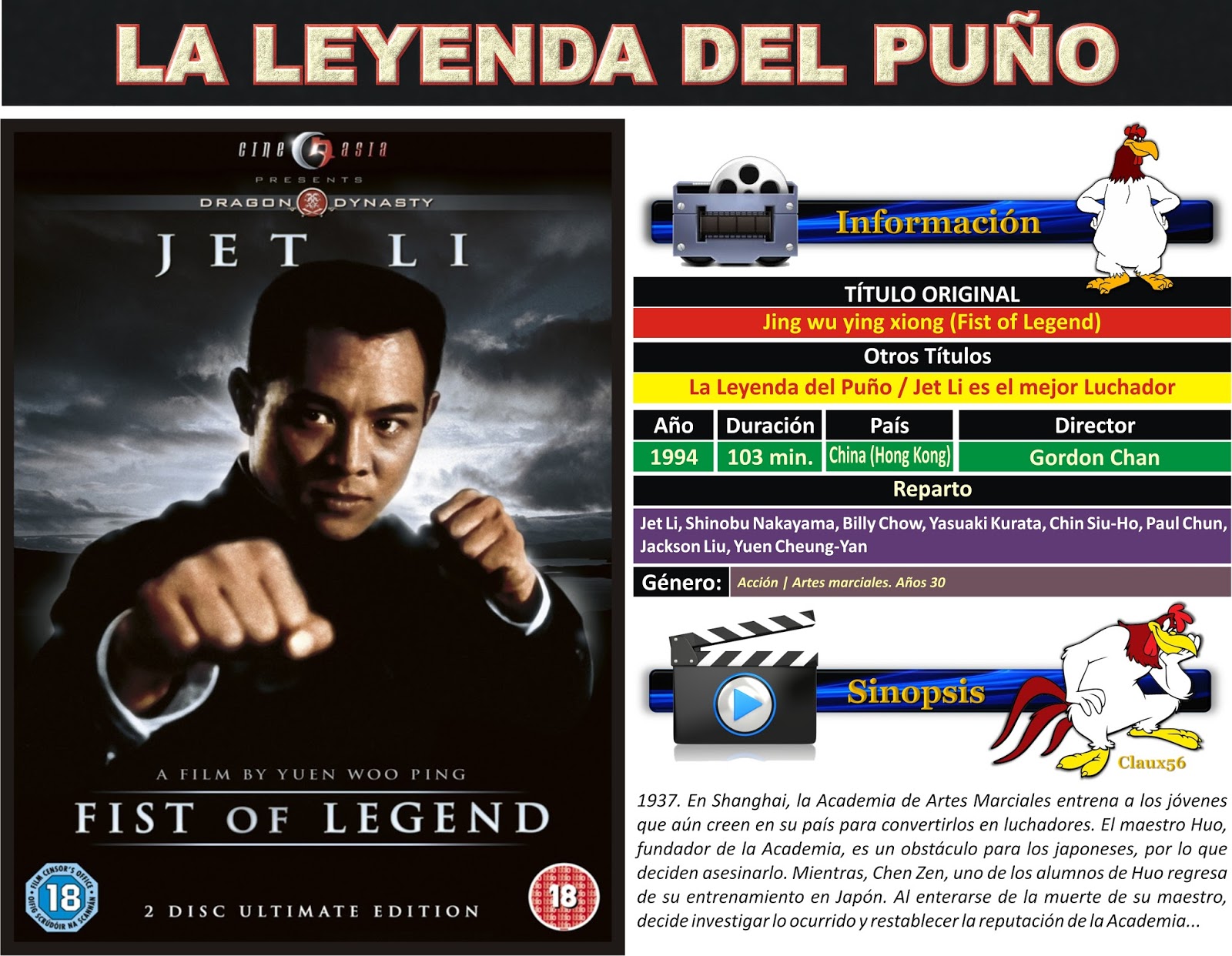 Jet Li x 5 - 1080p - Dual Latino - Inglés (Parte 1)