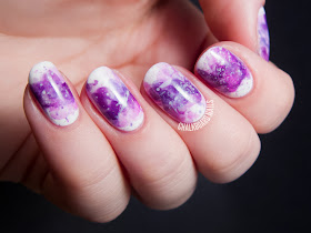 Violet Watercolor Wash by @chalkboardnails