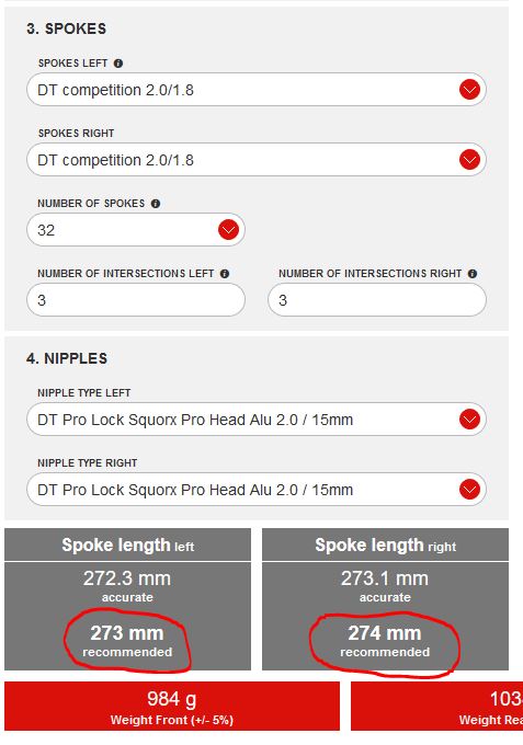 Dt Swiss Spoke Calculator