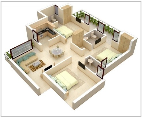 Gambar Denah Rumah 3D Gambar Denah Rumah 3D