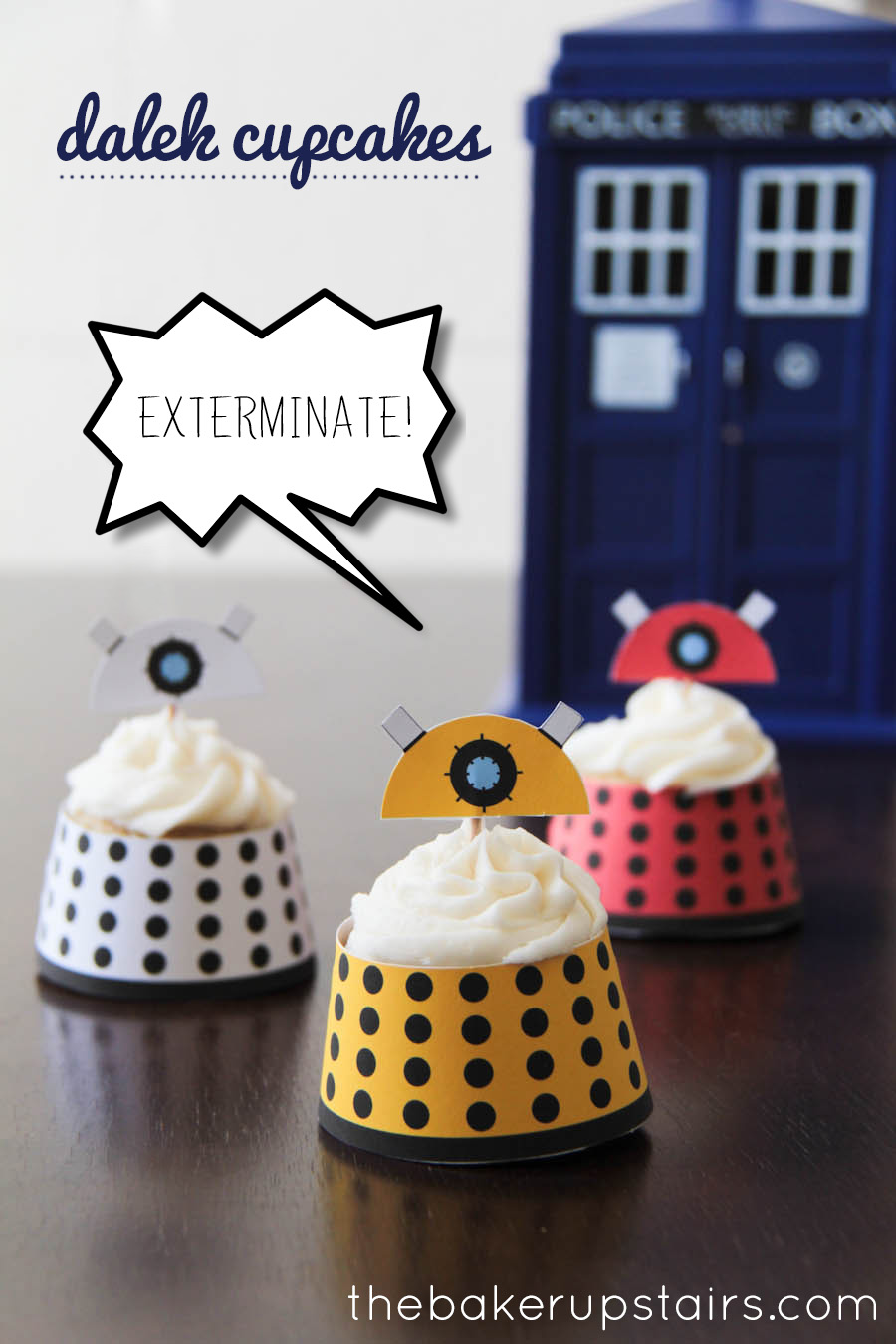The Baker Upstairs doctor who monster cupcakes