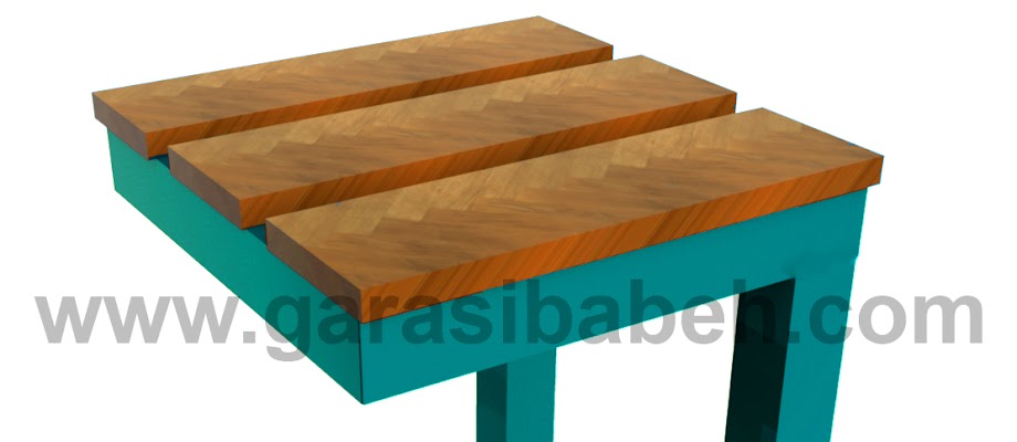 DIY project - ide membuat sendiri kursi taman / cafe dari besi bekas dan kayu rekondisi
