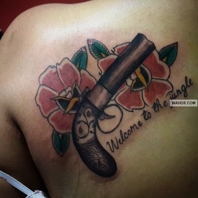Gambar Tattoo 3D Tembak Terbaru Di Dada, Punggung, Paha, Leher, Betis, Paling Keren