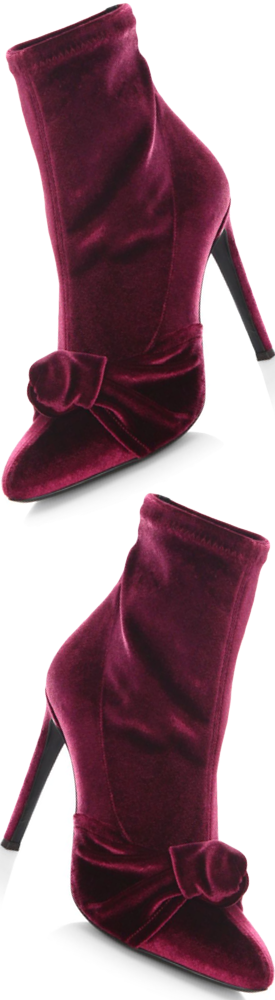 Giuseppe Zanotti Velvet Knot Booties