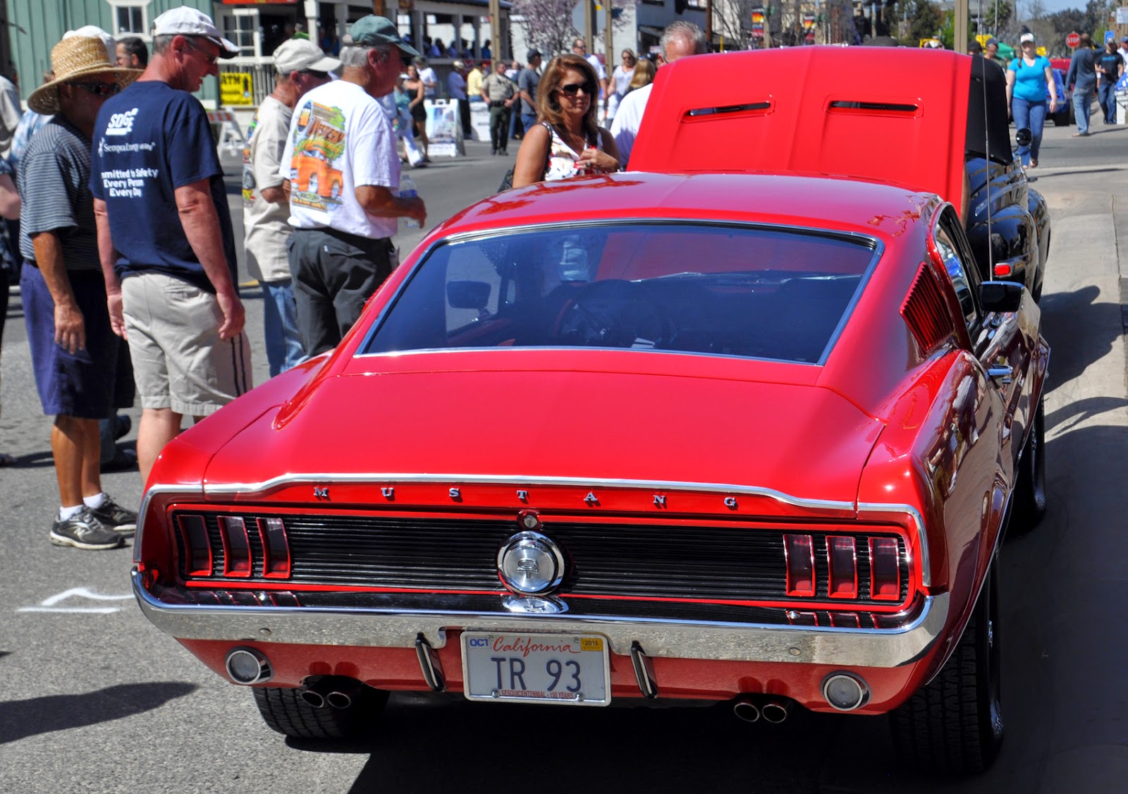 Just A Car Guy 67 Mustang ribbed tail light panel, a very good looking