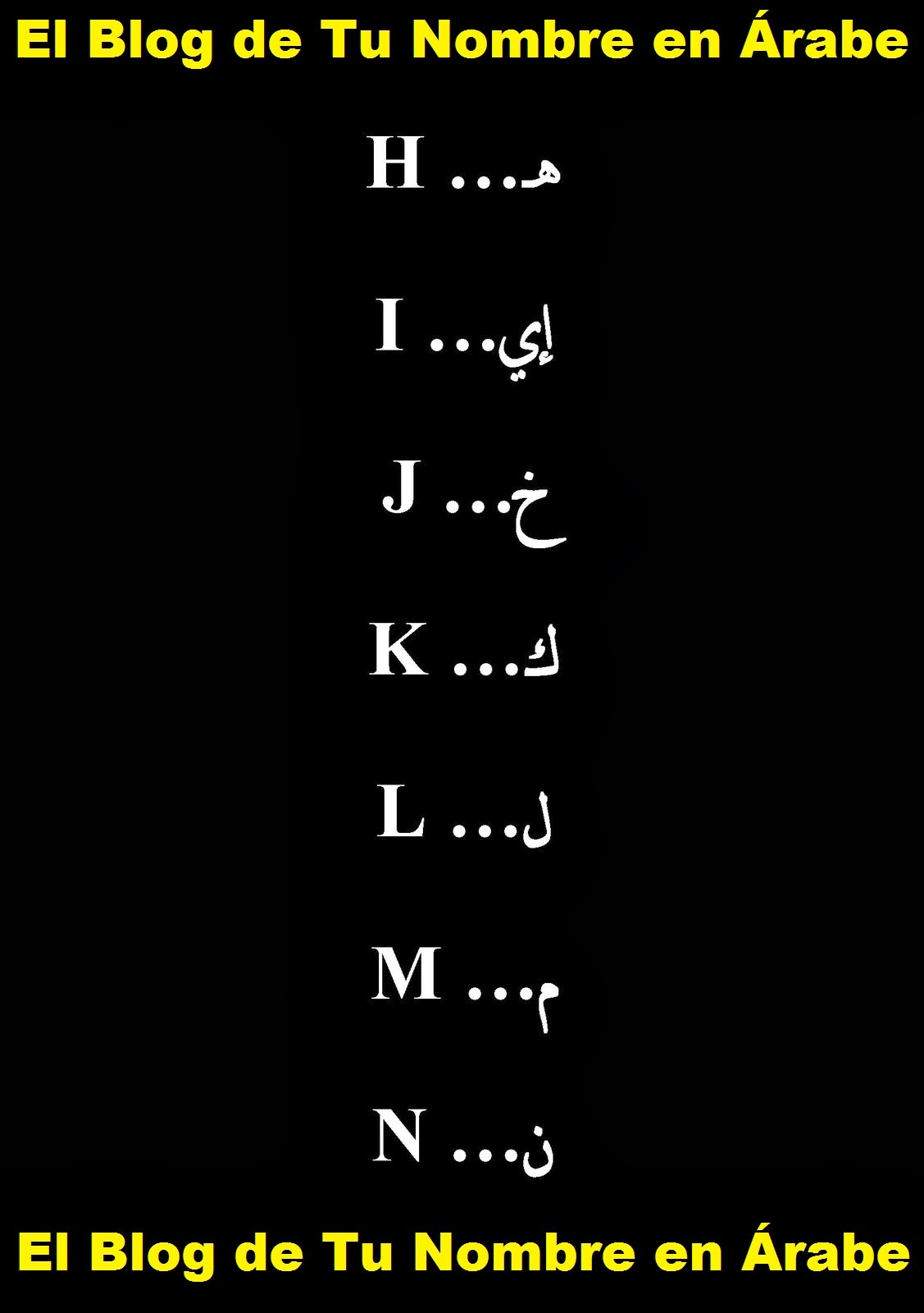 Tu Nombre En Arabe Las Iniciales En Arabe