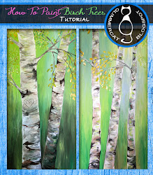 birch trees painting canvas tutorial aspen bark
