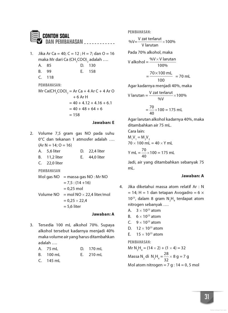 Unosnza Bank Soal Kimia Sma Super Lengkap