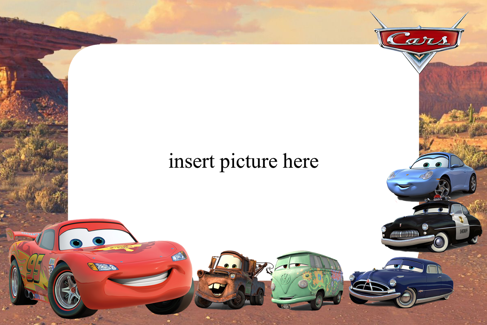 Cars PNG Frame01 Printable PNG Frames Cartoon Character PNG Photo Frames