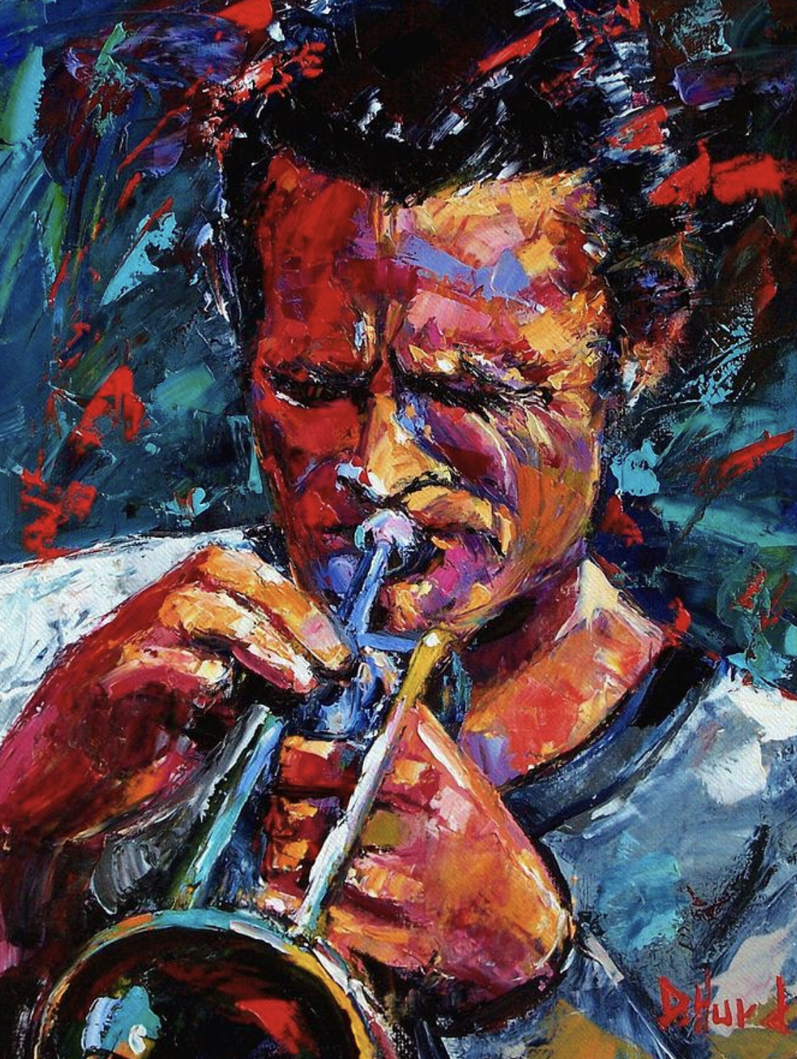 Daily Painters Abstract Gallery Abstract Jazz Music Art Portrait