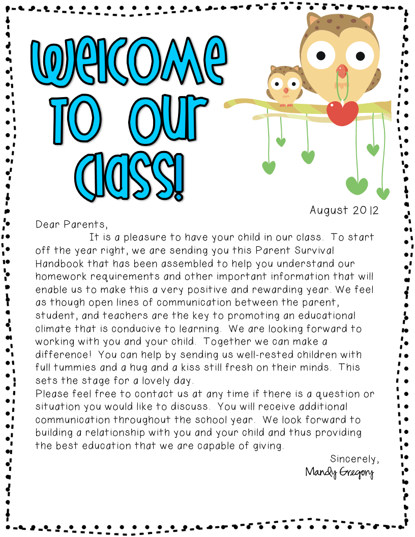 Welcome Back Week: Classroom Information Mandy s Tips for Teachers