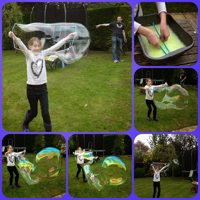 How to make your own huge, GIANT Bubbles! Steph's Two Girls