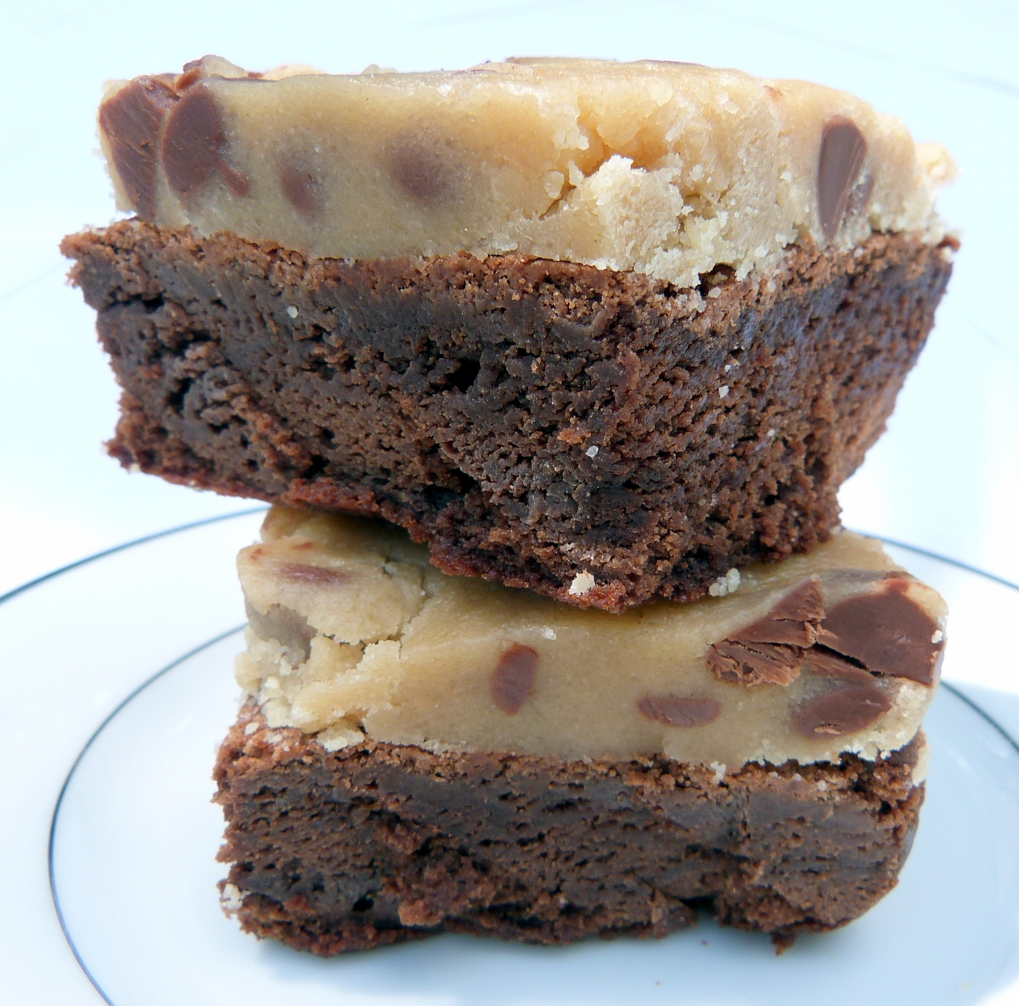 Izzy in the Kitchen Chocolate Chip Cookie Dough Brownies